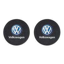 Skirta VW 2 vnt. neslystanti vandens puodelio padėkliukas, guminis kilimėlis, priedai VW Volkswagen Golf Polo Passat Tiguan Touran Jetta Car-S