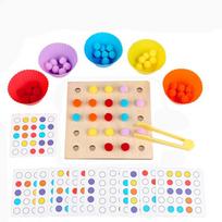 Color Classification Bead Clamp Educational Toy, Finger Fine Motor Skills Training Kindergarten Interactive Game, Gift For Kids