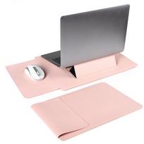 13 15 inch Adjustable Stand Laptop Sleeve Shockproof with Mouse Pad Tablet Case PU Leather Colorful for HP/Dell/Surface 13.3-14 inch