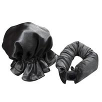 No Heat Hair Curling Rod Headband Satin Bonnet Women Overnight Sleeping Silk Hair Curler Long Hair Curls Roller Styling Tool pink