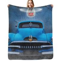 FJ Holden Throw Blanket Luxurious Soft Fuzzy Blanket for Sofa Bed Size: 75*100cm, Weight: 230 GSM