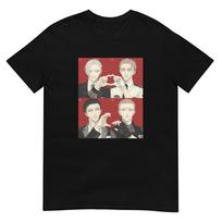 19 Days Anime Characters Heart Shape Pose Graphic T-shirt M