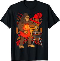 Bigfoot Cooking Grill BBQ Funny Gift Fun T-Shirt Unisex T-Shirt L