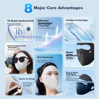 XTEP Full Face Sun Protection Mask for Men And Women, Mosquito-Proof Face Covering, UV Protection Face Mask for Women, Summer Cycling Face Shield