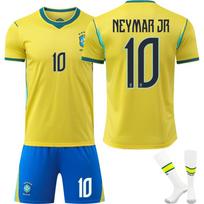 2026 World Cup Brazil Football Jersey No. 10 Neymar 7 Vinicius Children's Jersey Adult Set 16