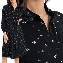 Women's Elegant Viscose Midi Shirt Dress MORAJ XXL PATT 1