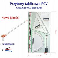 Magnetic PVC whiteboard accessories on a PVC board