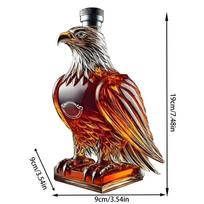 1/2pcs Eagle-Shaped Decanter, 350ML Glass Whiskey Brandy Tequila Bottle, Easy to Carry for Travel, Bars and Home, Gift for Men