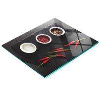 Tempered Glass Kitchen Backsplash with Spices and Chili Graphic 60X52 Cm