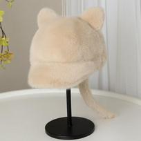 Cosplay Black Cat Baseball Cap Lovely Tail Peaked Cap Versatile Cat Ear Plush Hat  Autumn