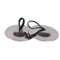 2Pcs Mini Finger Cymbal Portable Finger Dial Pads Percussion Instrument  Musical Equipment Silver StainlessIron