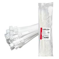 White cable ties 4.8×350mm 100 pcs AMIO-04312