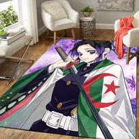 1pc Algerian Samurai Butterfly Carpet Rug for Bedroom Living Room Decor Sofa Home Game Area Rug Non-slip Floor Mat. DT71601117 40cm x 60cm