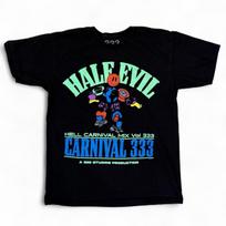 Half Evil 333 Hell Carnival Black Graphic T-Shirt Adult Large Grunge Goth Tee Unisex T-Shirt XL