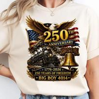 America 250 Steam Train Shirt Big Boy 4014 Railfan Classic Unisex T-Shirt XL