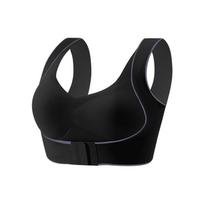 Women Seamless Vest Style Front Closure Push Up Side Fat Correction Sports Bra M