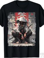 Samurai Sword Katana Ninja Japan Manga Anime Streetwear T-Shirt Same style for m L