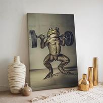 Bodybuilding Raccoon Print Poster Funny Gym Wall Art Canvas Painting Animal Workout Art Canvas Painting Poster Gym Decor 21X30CMNo Framed