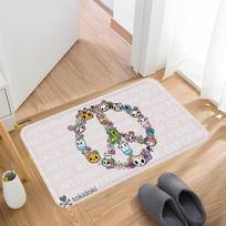 Japan Tokidoki Anime Entrance Door Mat Washable Non-Slip Living Room Sofa Chairs Area Mat Kitchen Welcome Doormat 40cm x 60cm