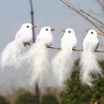 1 vnt. Birds Simulation Dirbtinės plunksnos balandžiai Feather Park Mall ornamentas