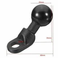 Motociklo Kampuota Bazė Su 10mm Skylute 1'' Rutulinė Galvutė Adapteris Veikia Su RAM Mounts Dėl Gopro Kameros Išmaniojo Telefono Dėl Garmin GPS juoda