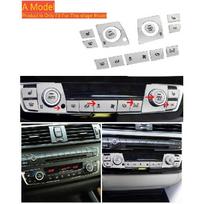 Car Central control CD Panel Switch button Protect decoration For BMW 1 2 Series F20 F21 F22 F23 2012-2018 Cover Sticker D Model 15 pcs gray