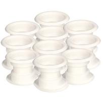 Lot de 10 grilles d'air KOTARBAU rondes en plastique blanc pour portes de salle de bain