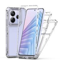 „Redmi Note 14 Pro 5G“ telefono dėklas, 3 viename, atsparus smūgiams, plonas, skaidrus, visą kūną dengiantis apsauginis dangtelis, skirtas „Redmi Note 14 Pro 5G“. Redmi Note 14 5G
