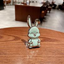 Cute Abs Bunny Finger Ring Holder Mobile Phone Holder Foldable Mobile Phone Mini Pull Rod Phone Finger Ring Holder 9cm