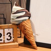 Simulation Cute Ice Cream Plush Toy Soft Stuffed Food Delicious Dessert Plushie Throw Pillow Sofa Cushion Home Decor 20cm