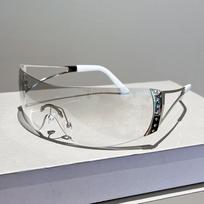 One Piece Rimless y2k Sunglasses Women Men Fashion Vintage Luxury Designer Sun Glasses Punk Sport Shades UV400