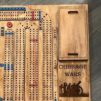 Large-scale Classic Cribbage Board Game Set Family Game Cribbage War Gameor Family Board Parent-Child Game Set brown