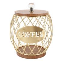 Metal Coffee Pod Storage Wooden Base Coffee Pod Rack Coffee Capsule Holder  Coffee Station