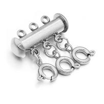 Stainless Steel Spring Buckle Multiple Multi Chain Lobster Clasps Separator Hook Connectors For DIY Jewelry Making Accessories Magnetic 4 rows auksas