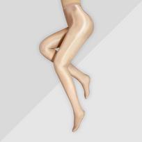 70D Glitter Ballet Dance Shaping Tights Women Sexy Oil Shiny Stockings High Waist Nylon Pantyhose Pus Size Pole Dance Clubwear Open Crotch beige