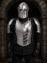 Medieval Gothic Knight Cosplay Costume Set with Helmet Fantasy LARP Outfit "S", "M", "L", "XL", "XXL".