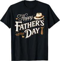 Happy Fathers Day Classic Vintage Retro Dad Grandpa Papa Men T- Unisex T-Shirt L