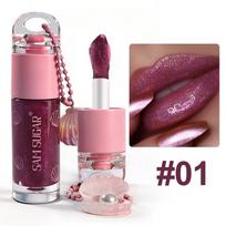 SAM SUGAR Shell Pearlescent Lip Oil Moisturizing Shimmer Glossy Lip Gloss Hydrating Long-Lasting Plumping Lip Makeup for Women 1#
