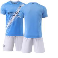 26 Manchester City Home Blue Haaland No. 9 Jersey 17 De Bruyne 47 Foden Football Jersey Sports Suit 16