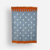 COTTON BLANKET IGGY Burgundy Lola