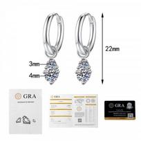 Sterling Moissanite Drop Earrings With Double Hoop Design Waterdrop Studs Women Minimalist Floral Leaf Style 925 Sterling Silver