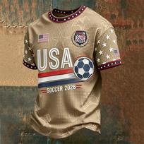 Men's Football Neck Printed Top for Casual and Day Wear L