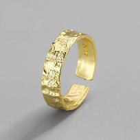 Irregular Rock Texture Gold Ring Women Rings 925 Silver Anillo Plata 925 Mujer Parure Bijoux Femme Bague