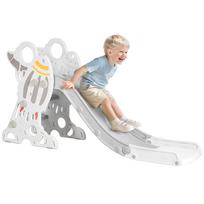 Space-Themed Baby Slide Freestanding Slide for Kids, for Ages 1.5-3 Years - Grey 157 x 46.5 x 80 cm