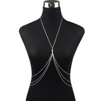 Simple Sexy Chest Chain Bikini Belly Chains for Women Cross Waist Chains Female Body Suit Girl Fashion Beach Jewelry