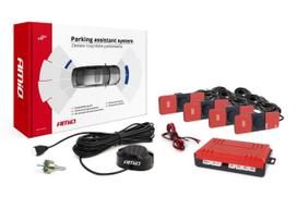 Buzzer reverse parking sensor kit, 4 sensors, black, internal, 16.5 mm AMIO-02253