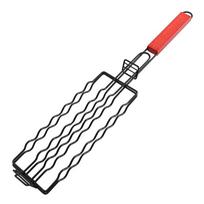 Stainless Hot Dog Grill, Sausage Grill Basket, Fish Clip, Non Stick Ham Sausage Outdoor Barbecue Multifunctional Tool One Size