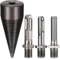 4Pcs 32mm 42mm 50mm Wood Drill Bit Square Round Hexagon Firewood Splitting Drill Bit  Farm Use S 32mm-4Pcs