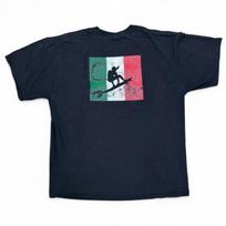 Vintage Mexico Faded Black Surfing Graphic Tee Adult Size XL Skater Surf Y2K VTG Unisex T-Shirt XXL