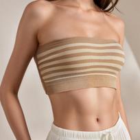 Seamless Strapless Cross Back Invisible Non Slip Thin Anti Exposure Bra For Women S